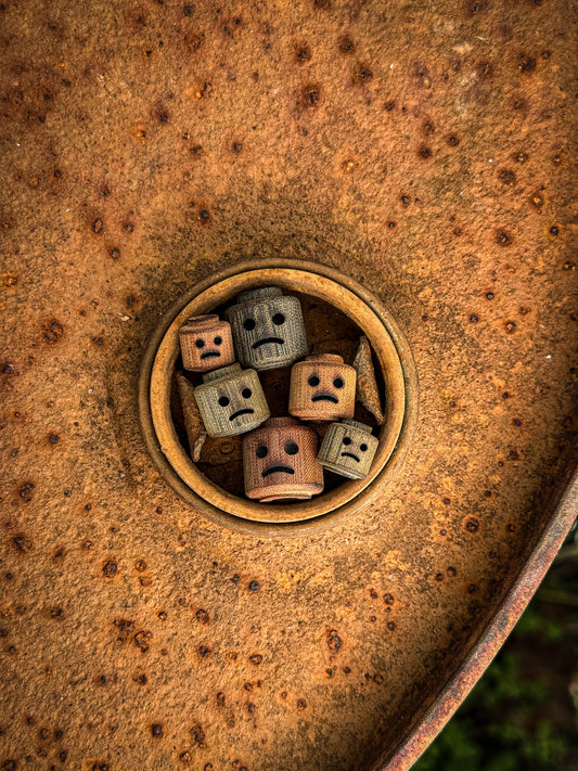 Toasted Micarta ZeroFeud BrickMan Beads