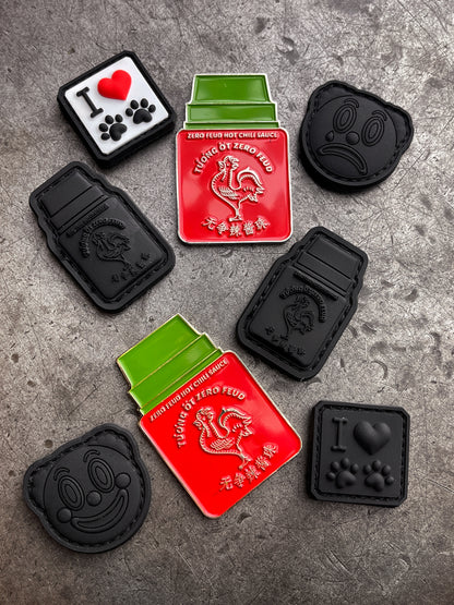 ZeroFeud Hot Sauce Sriracha Enamel Coins